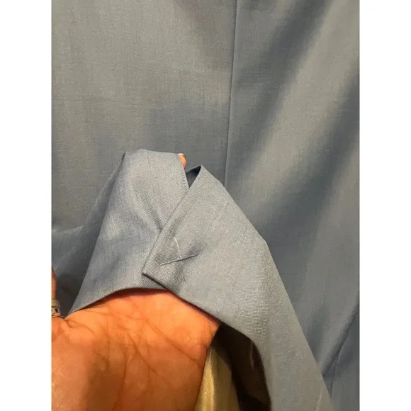 Stacy Adams 44L Sky Blue Suit Super 100's 2 Piece Modern Wide Lapel Jacket